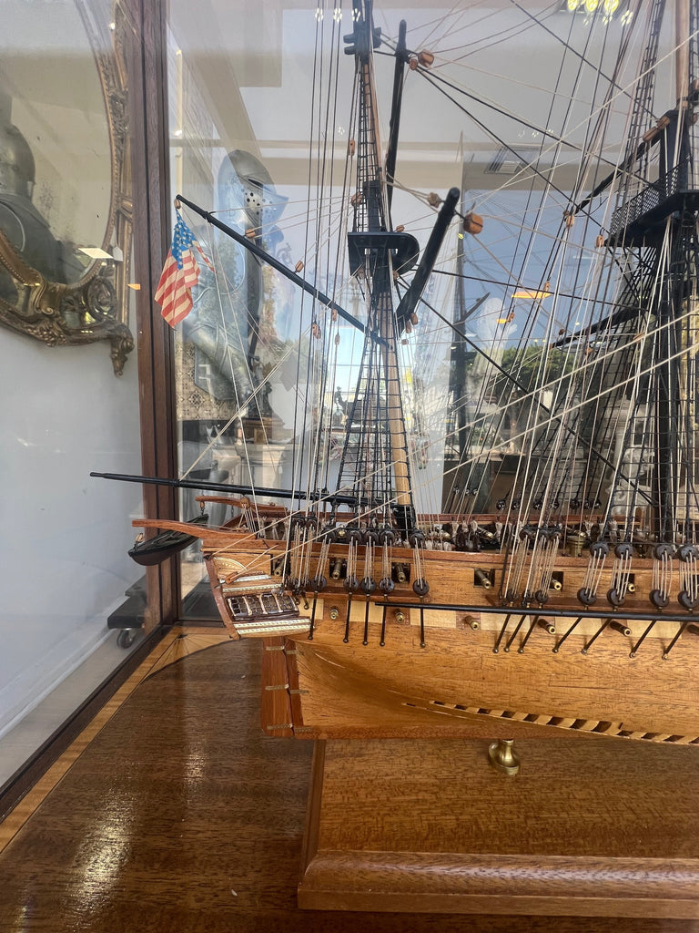 A Polychrome Ship Model of the American Frigate USS Constitution 'Old Ironsides'